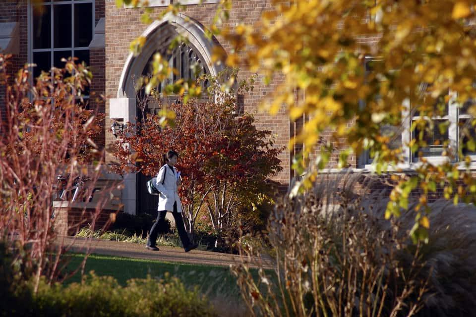 Student Walking on Campus